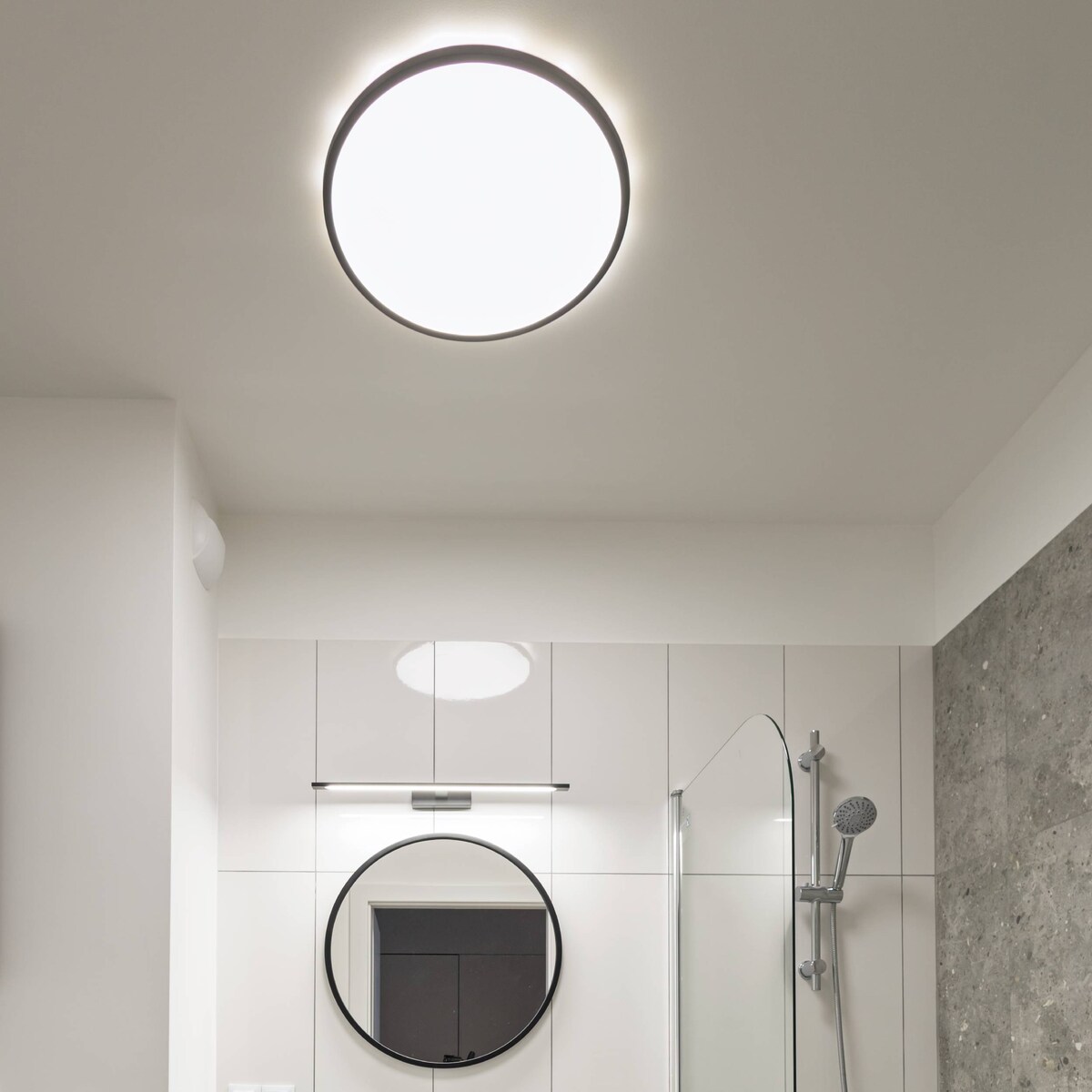 Plafon hermetyczny LED 45W IP54 TK Lighting AQUA 6905 czarny 4980 lm 3000/4000/6500K ściemniany