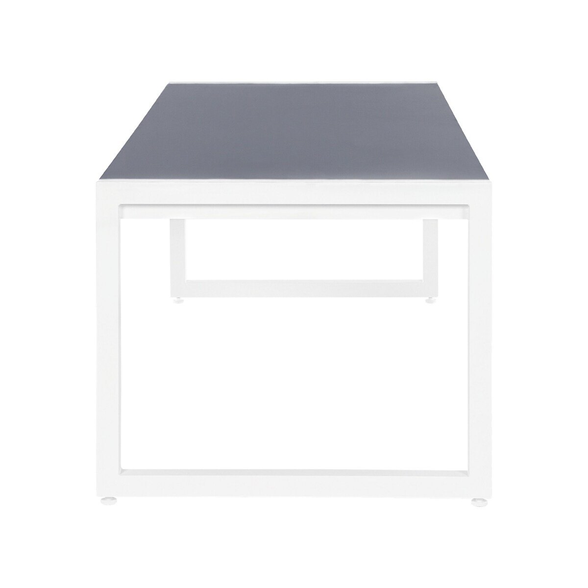 Stół ogrodowy 210 x 90 cm szary z białym BACOLI