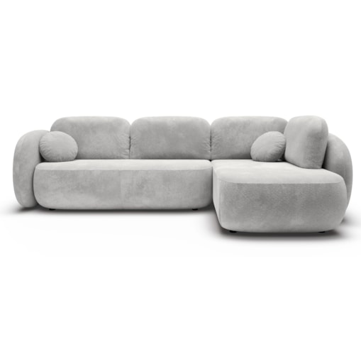 Nowoczesny Narożnik rozkładany OLIVIO II, prawy, szary