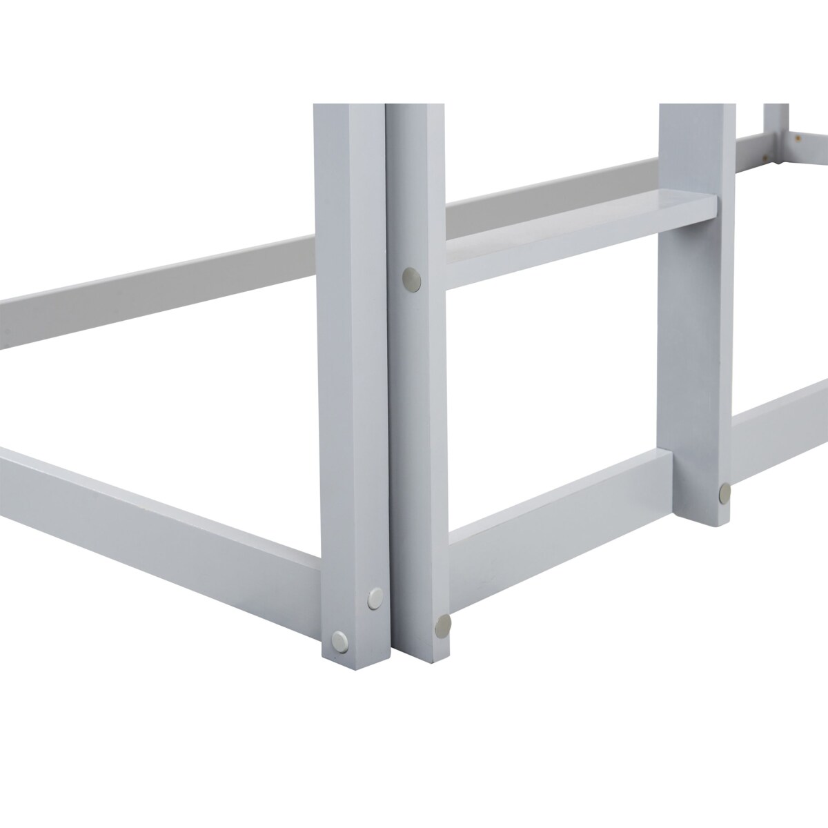 Łóżko na antresoli Domek Drewno DIENNE 90 x 200 cm Szary