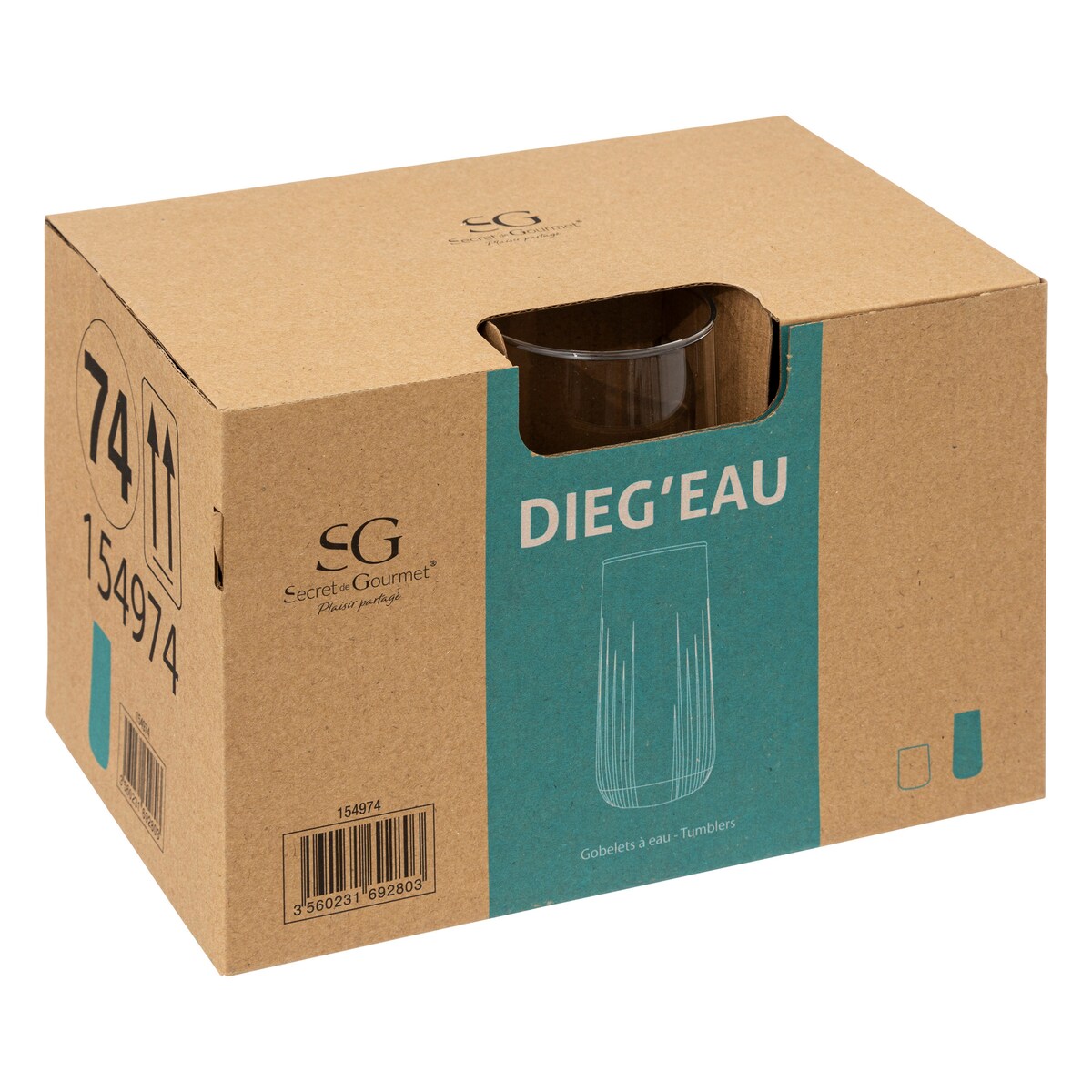 Szklanki wysokie Dieg'eau, 6 sztuk x 360 ml
