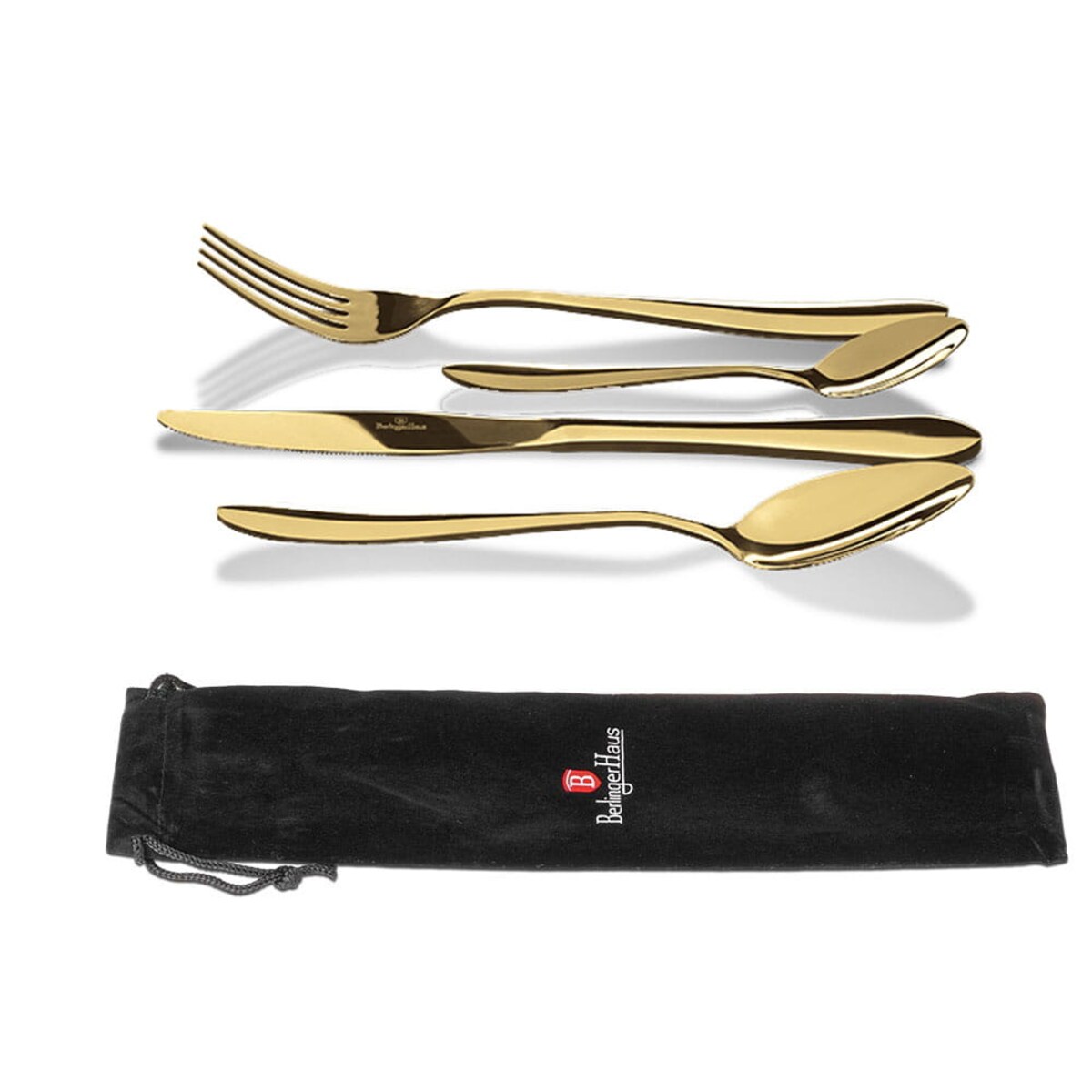 Zestaw sztućców 4 elementy + pokrowiec BERLINGER HAUS Champagne