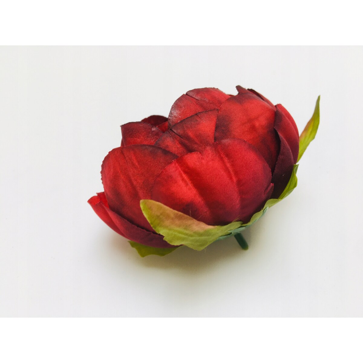 KWIATY sztuczne piwonia czerwona główka wyrobowa do stroika kompozycji