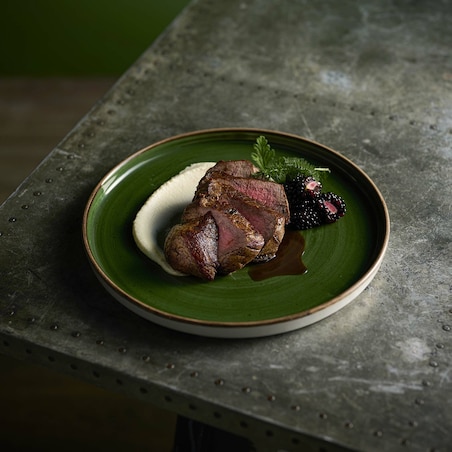 Talerz płytki z rantem Stonecast Sorrel Green, 210mm