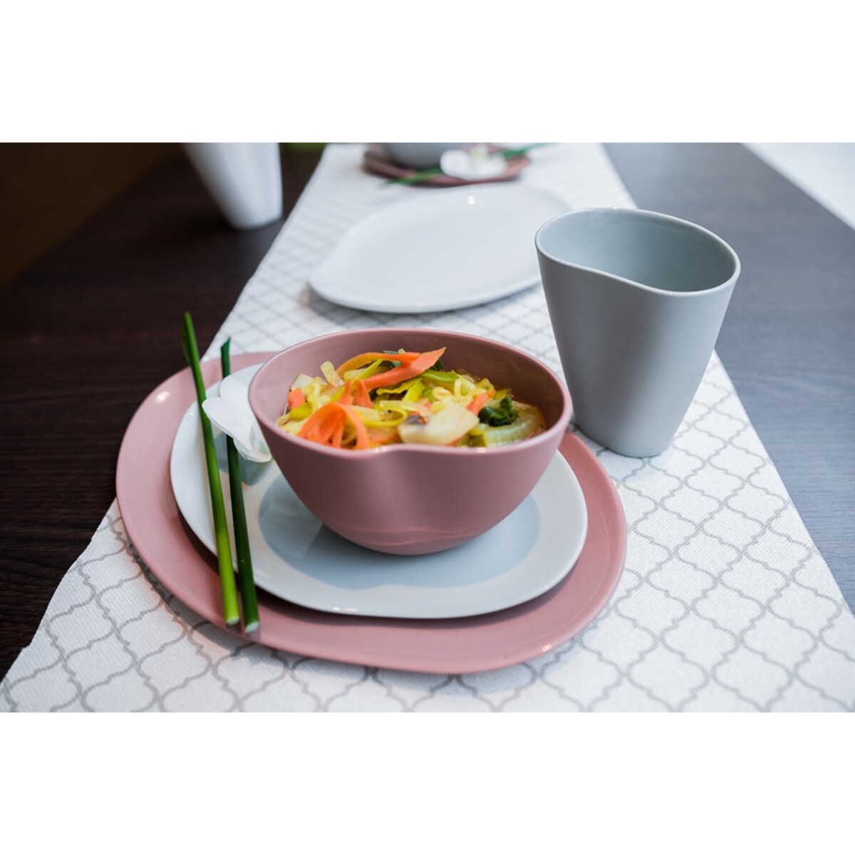 Zestaw 2 talerzy Craft różowy CD23