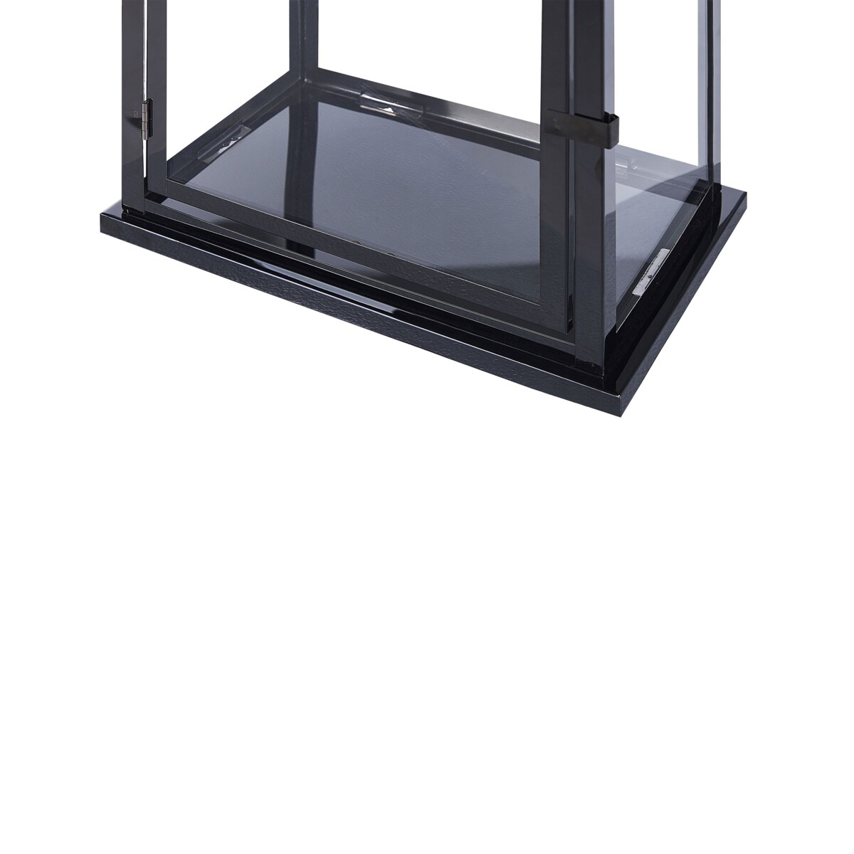 Lampion stalowy 29 cm czarny TENERIFE