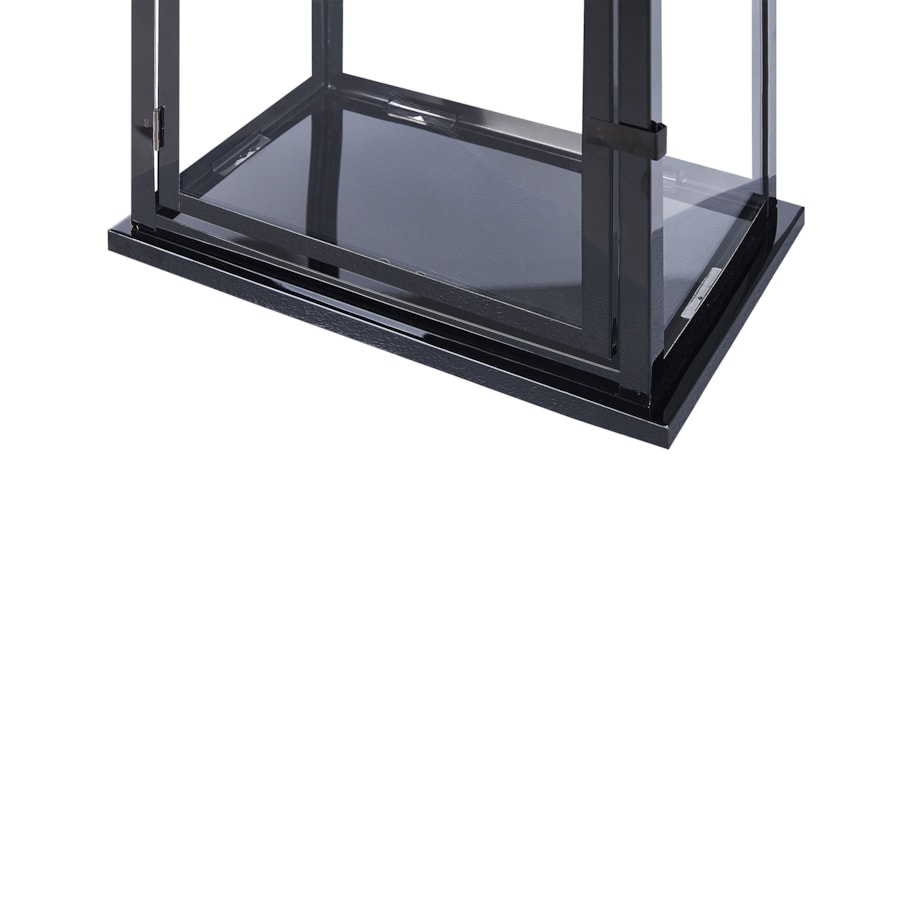 Lampion stalowy 29 cm czarny TENERIFE