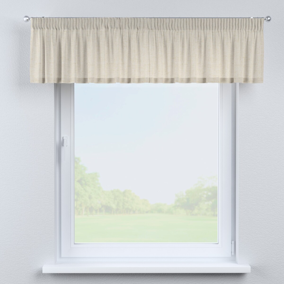 Lambrekin na taśmie marszczącej 260x40 beżowy