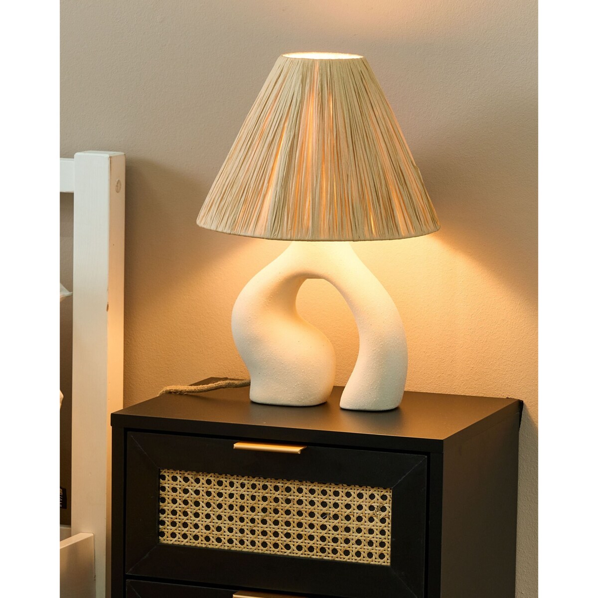 Lampa stołowa BARBAS Ceramika Naturalny