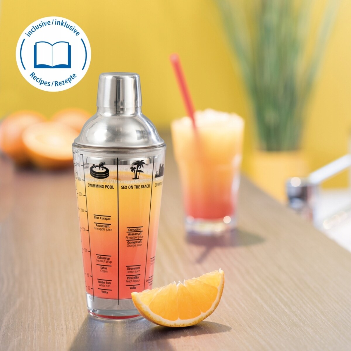 XAVAX Shaker do drinków koktajli szklany 400ml