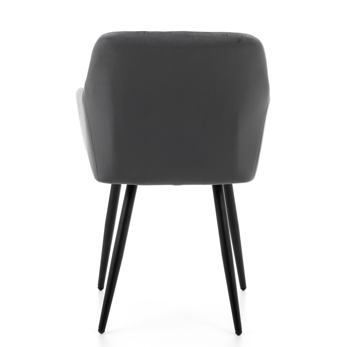 Krzesło tapicerowane pikowane welurowe do salonu jadalni ORTE szare