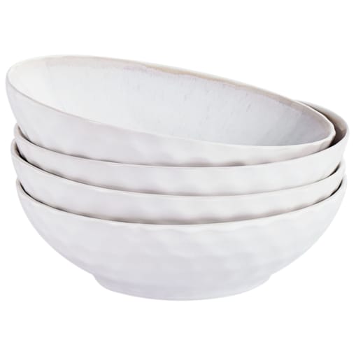 Zestaw 4 głębokich talerzy SESAME Kamionka Jasnoszary