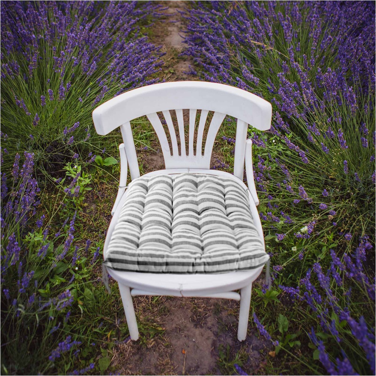 Poduszka Na Krzesło Ogrodowe Do Domu Na Taras 40X40 Cm Czarne