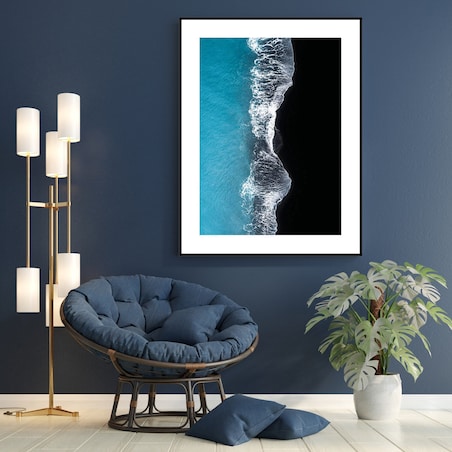 Poster Story, Plakat, Obraz - Czarna Plaża, wymiary 21 x 30 cm