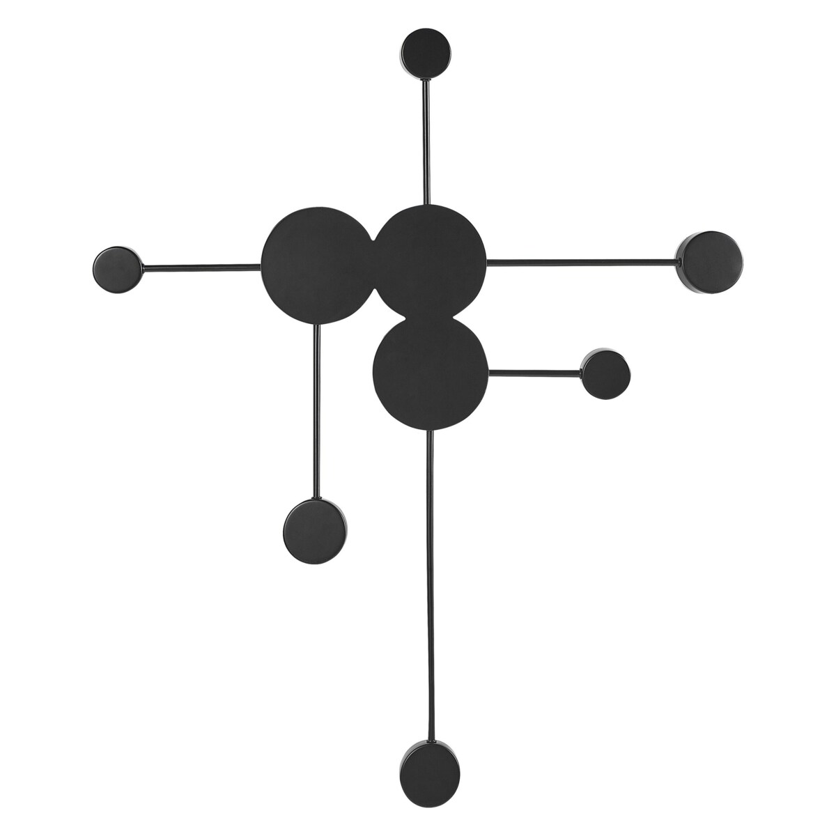 6-punktowa lampa ścienna LED czarna MARIATO