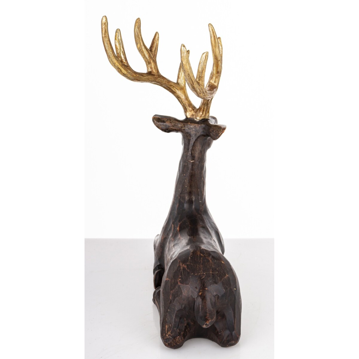 Figurka - leżący jeleń ciemnobrązowy 26x21x11 cm BALLERA