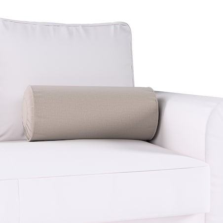 Poduszka wałek z zakładkami, beżowy welwet, Ø20 x 50 cm, Ingrid