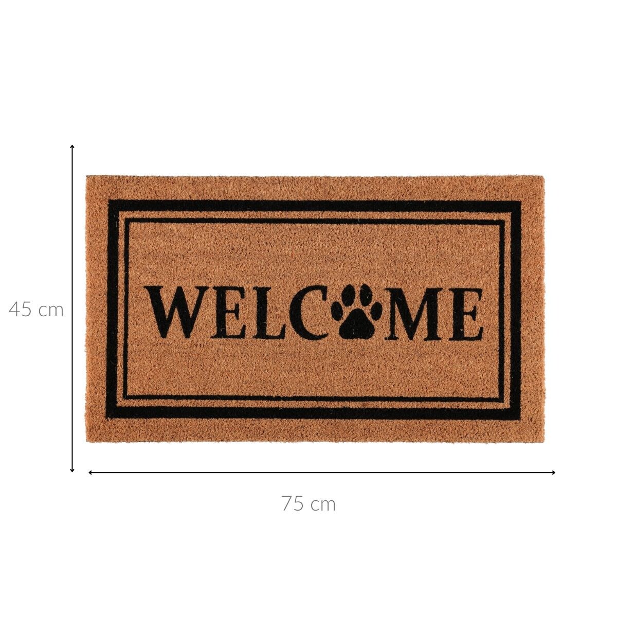 Wycieraczka z włókna kokosowego PAW, 45 x 75 cm