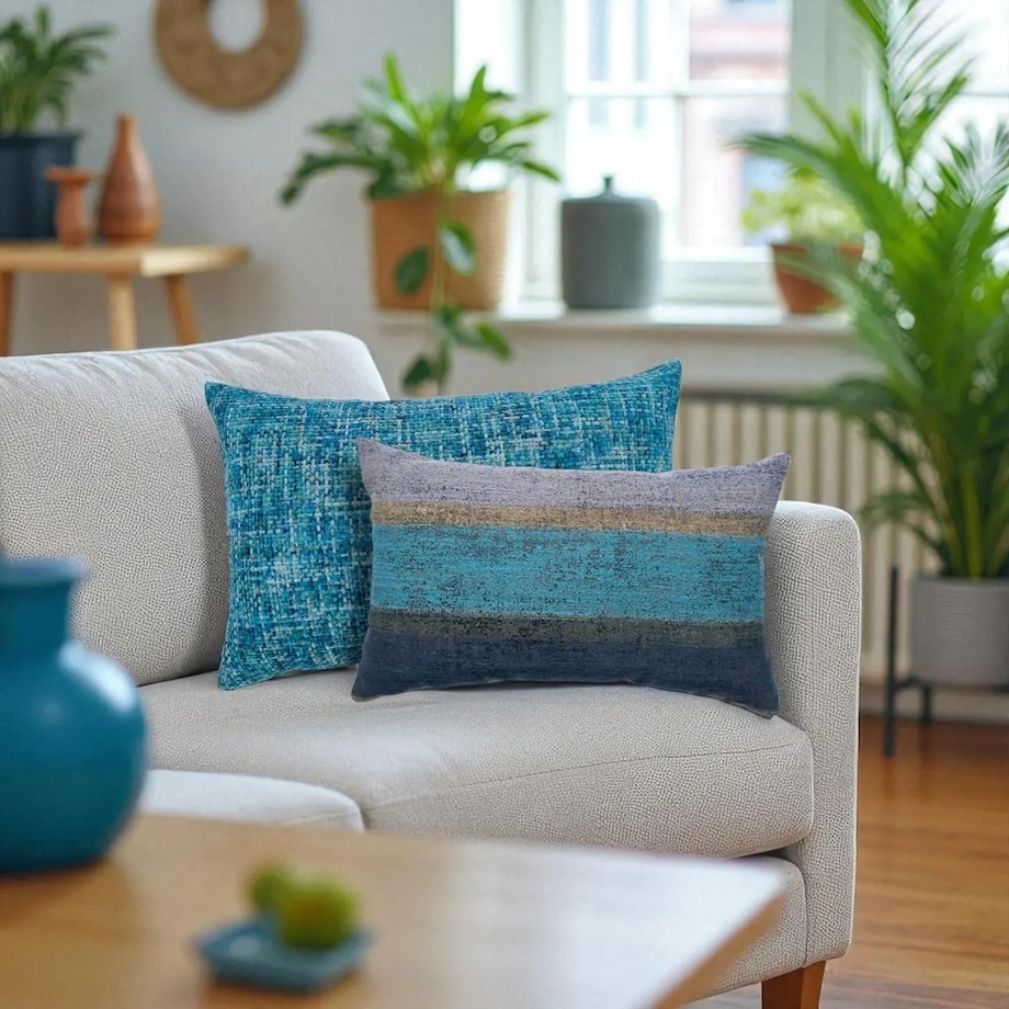 Niebieski zestaw podłużnych poduszek Stella Brisa - dwuczęściowy 60x40 i 55x35