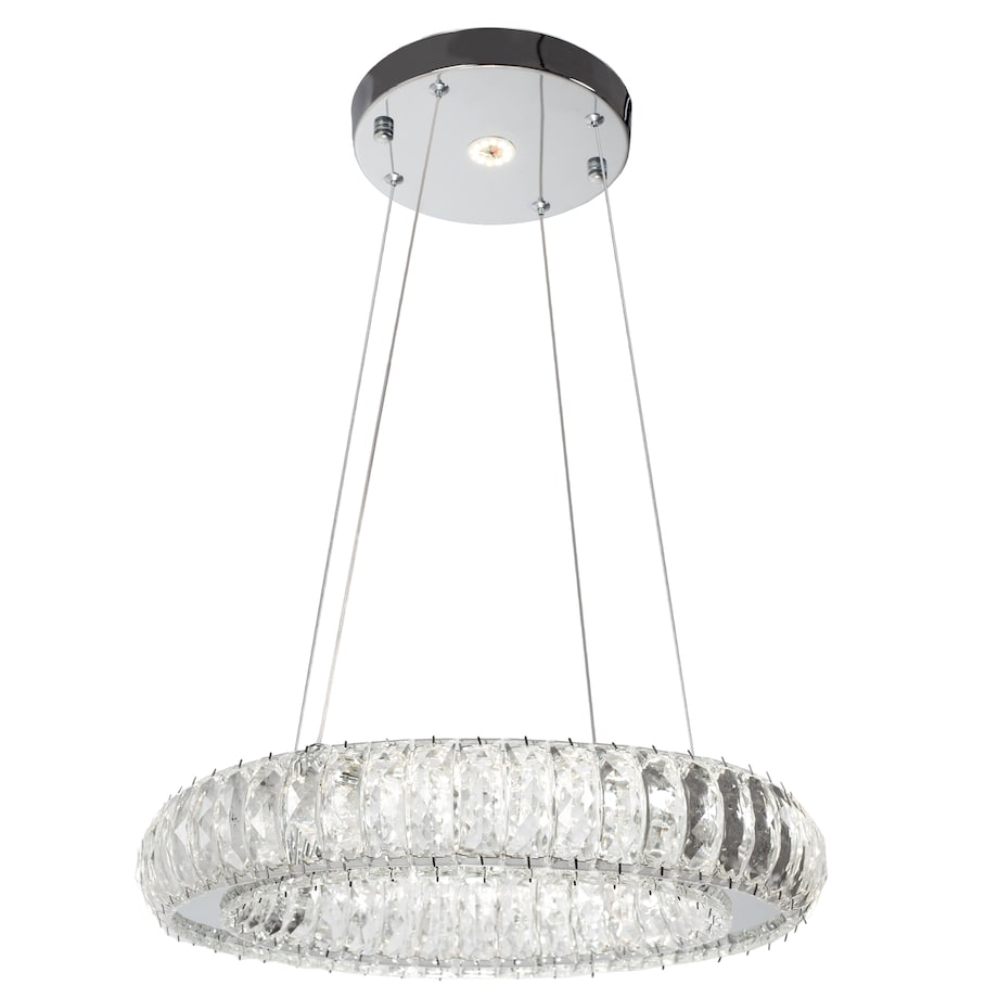 Lampa Kryształowa Sufitowa Plafon Chrom Led Pilot