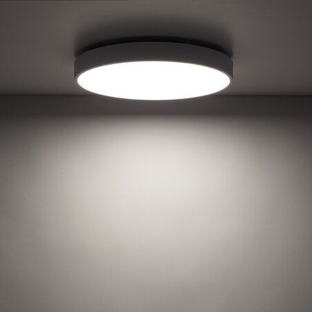 Lampa Sufitowa Łazienkowa Tk Lighting Velis Biała Plafon Led 30W Ip54 Zmienna Barwa, Ściemniany