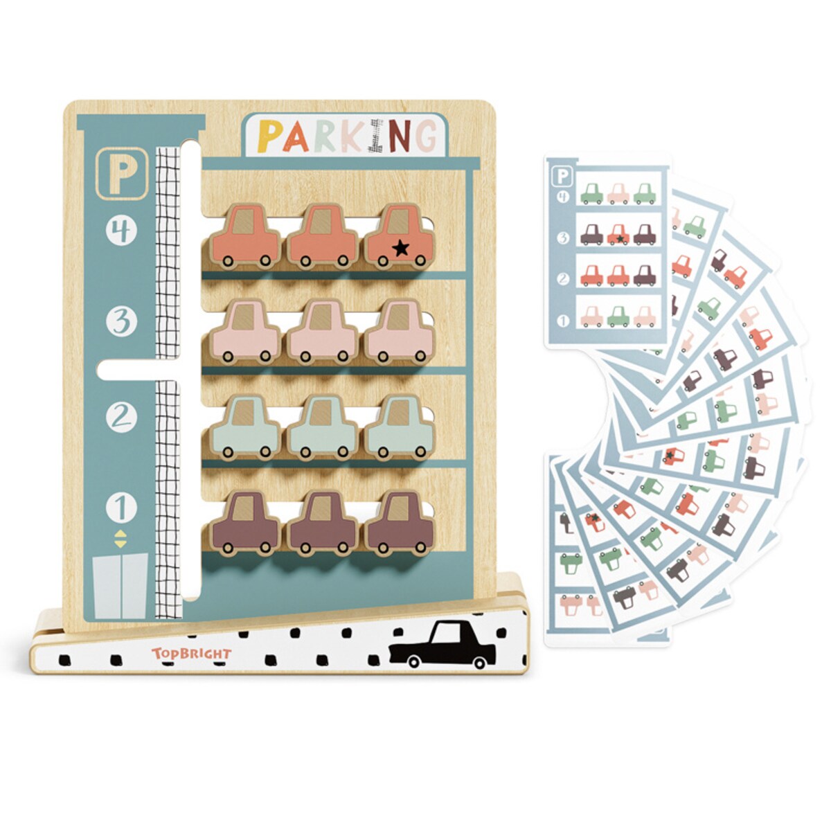 Parking - zabawka logiczna dla dzieci z kartami zadań 36 mies.+ Top Bright