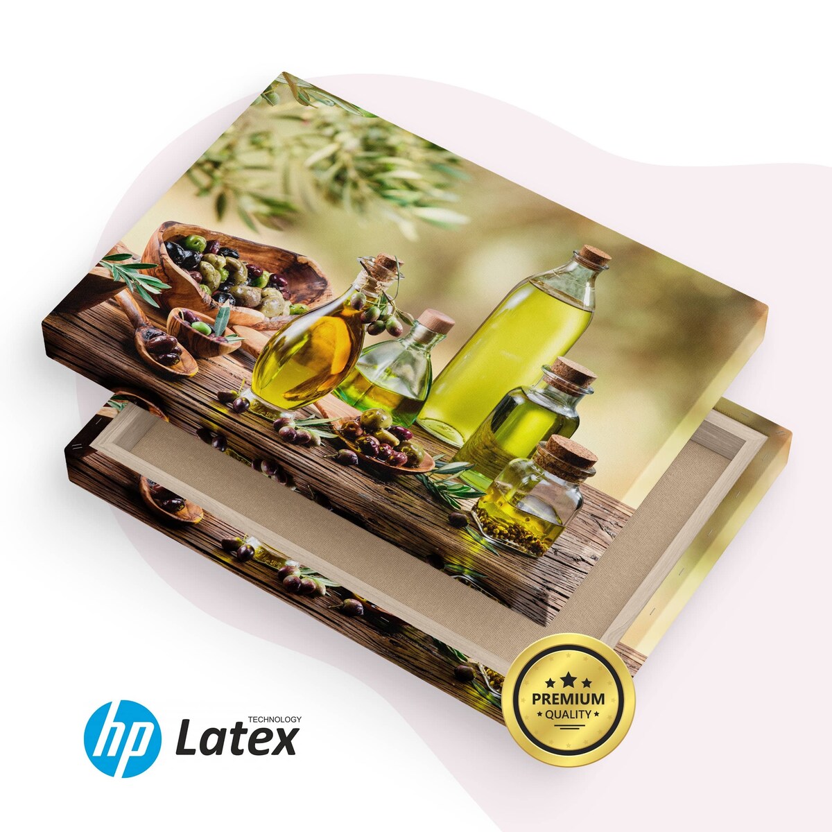 Obraz Na Płótnie Oliwa z oliwek przyprawami 70x50cm