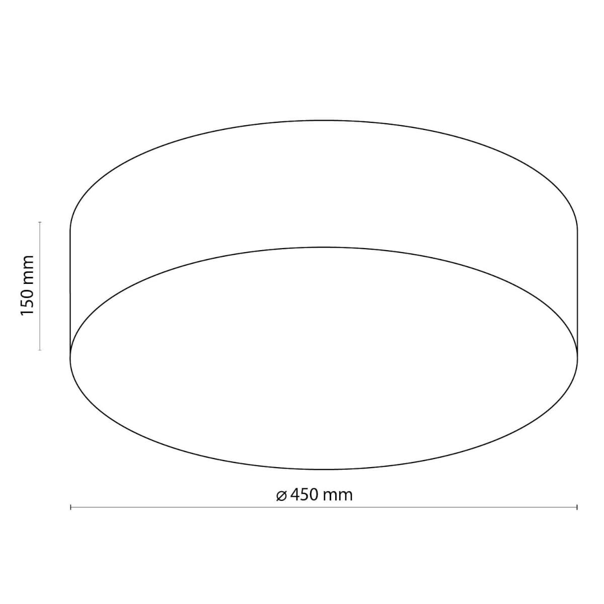 Okrągły plafon do salonu Rondo 1086 TK Lighting z tkaniny metalowy biały