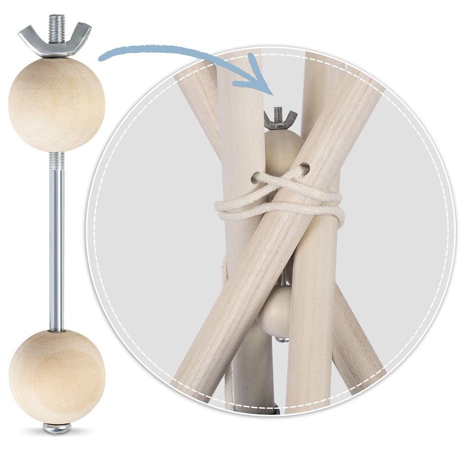 Tipi namiot wigwam dla dzieci teepee girlanda poduszki stabilizator Nukido