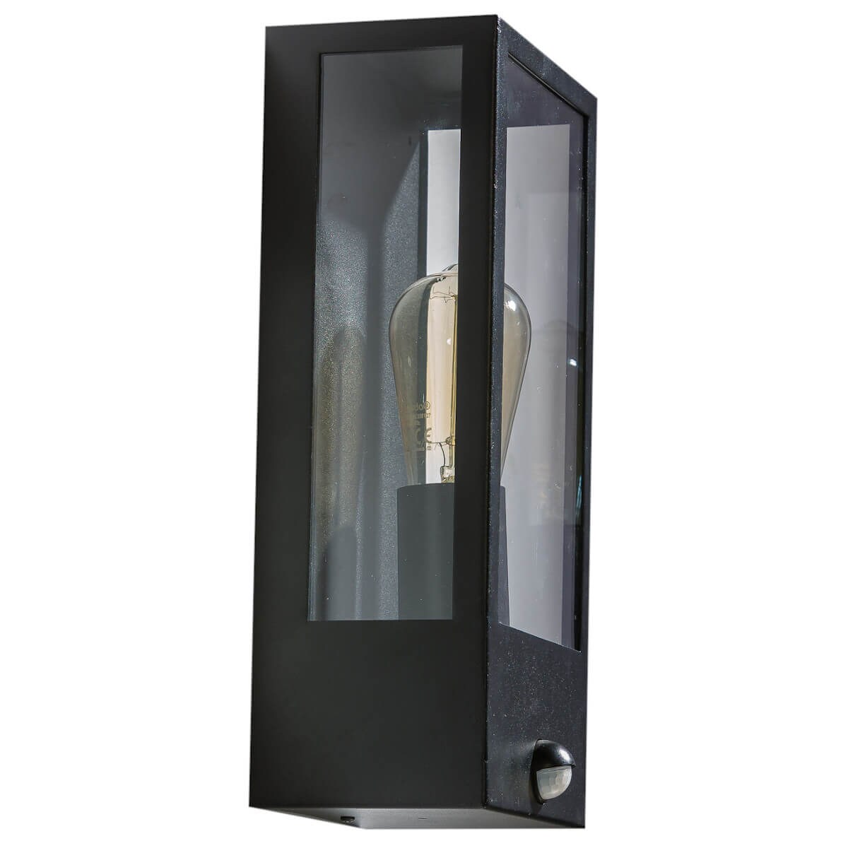 Ścienna lampa zewnętrzna Niklas z czujnikiem ruchu czarna