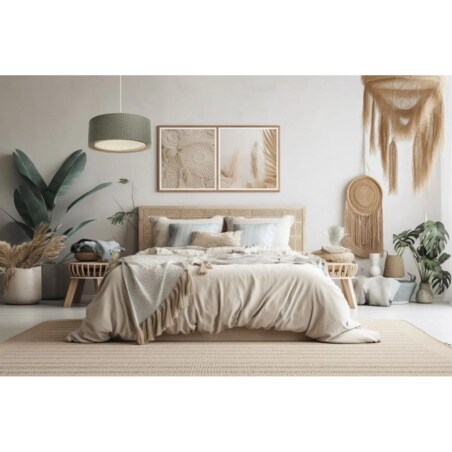 Lampa wisząca ERUTAN RATTAN 40 zielona