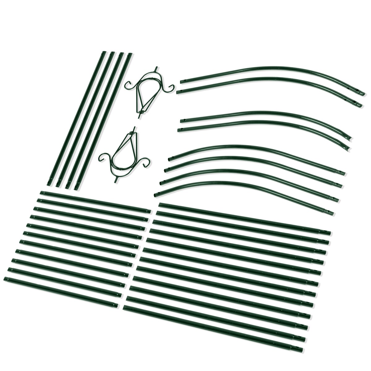 Pergola ogrodowa zielona na kwiaty róże 265x140cm + kotwy Plonos