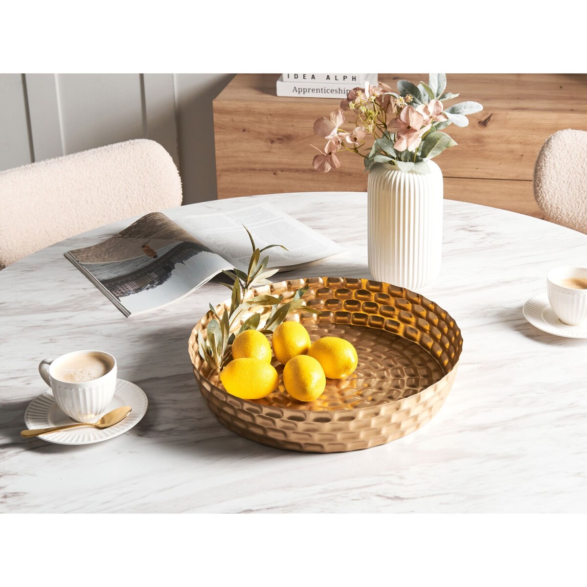 Taca dekoracyjna złota SUEZ