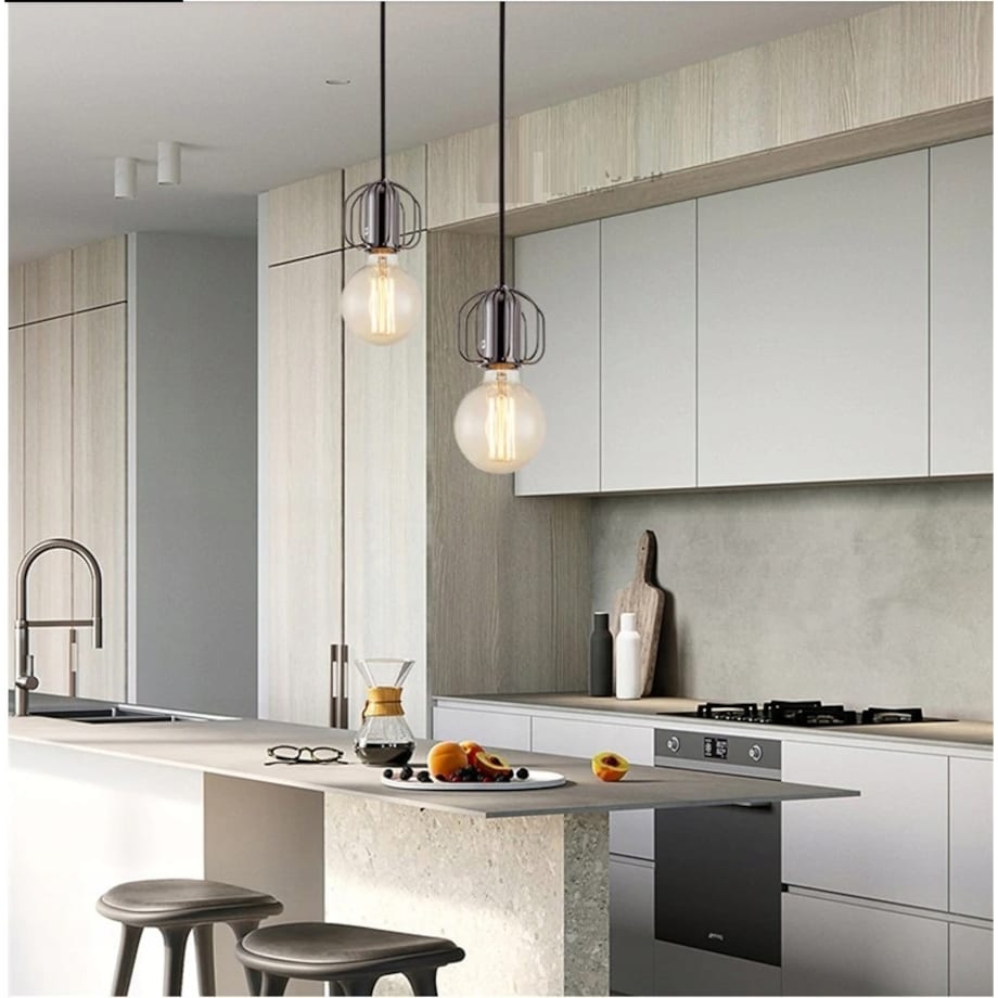 Lampa Sufitowa Wisząca Srebrna W Stylu Loft Chrom