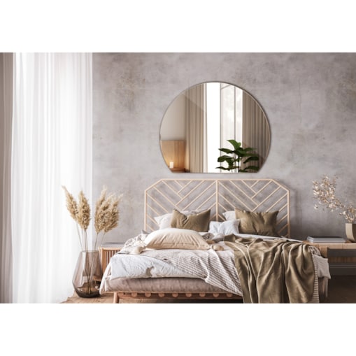 Lustro ścięte koło 63x70 cm