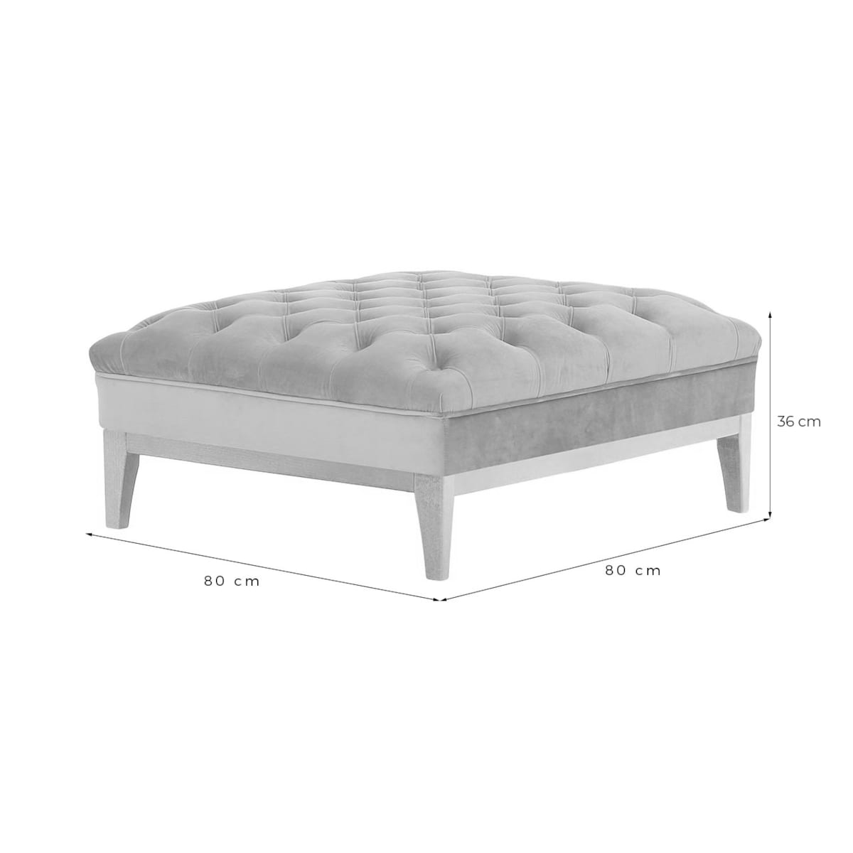 Pufa Chesterfield Modern Wood-Velluto 19