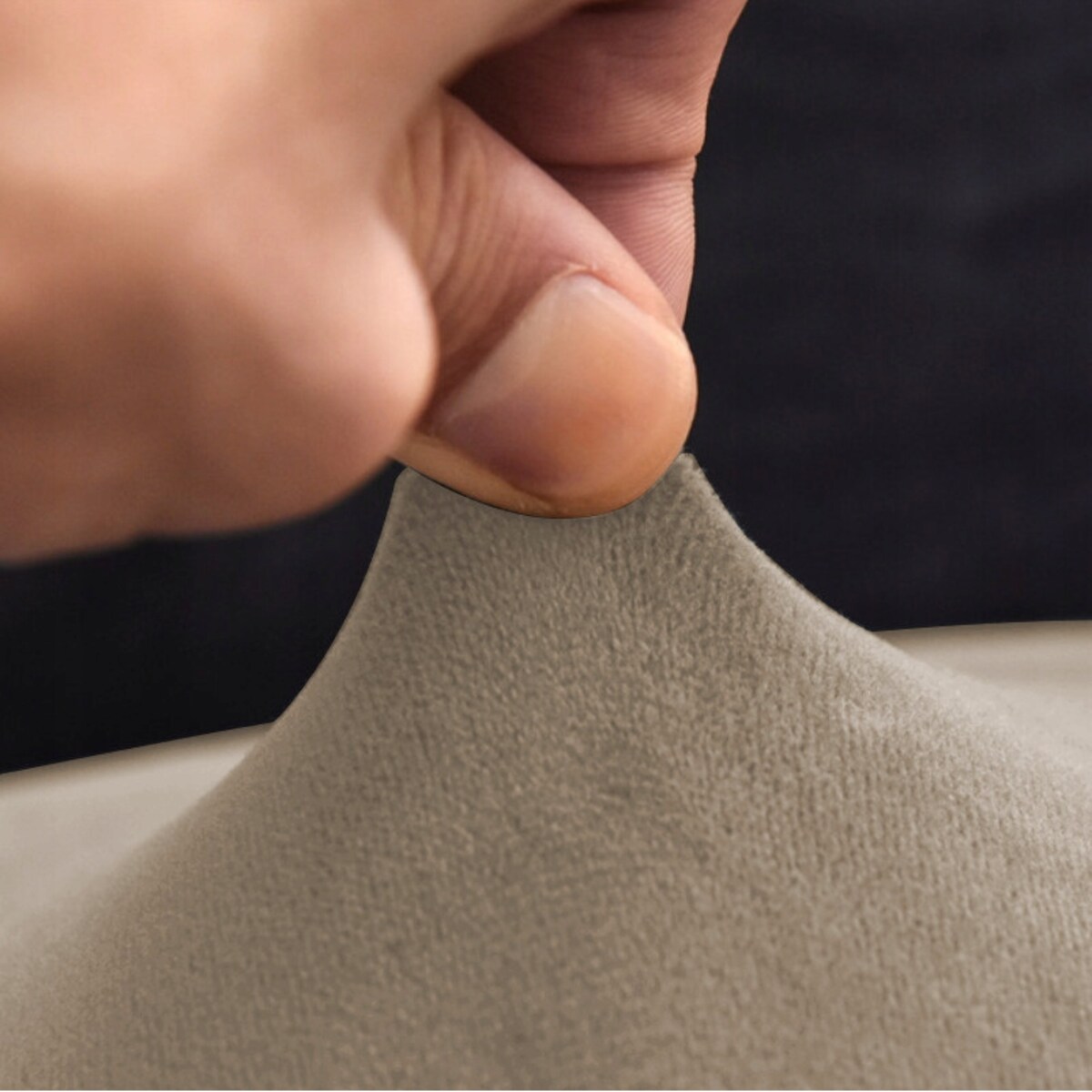 POKROWIEC NA KRZESŁO XXL BEŻ CAPPUCCINO WELUR ELASTYCZNY [21RD]