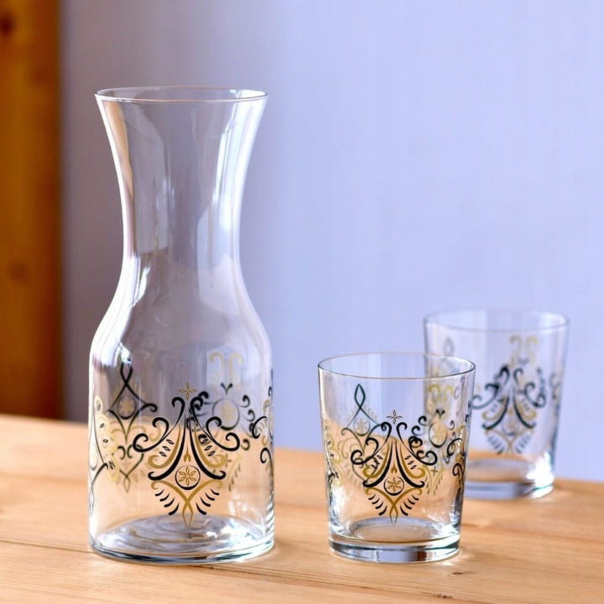 Karafka Folk Krosno Parzenica 900 ml Wzór Góralski Butelka na Wode Napoje