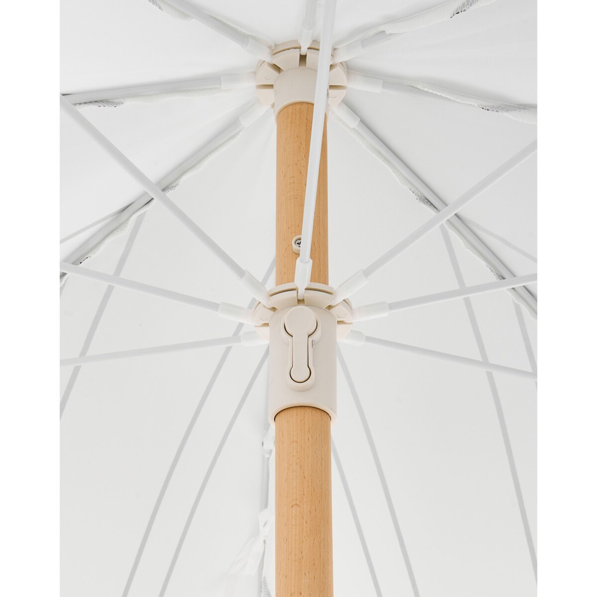 Parasol ogrodowy 155 cm MONDELLO Biały/ czarny