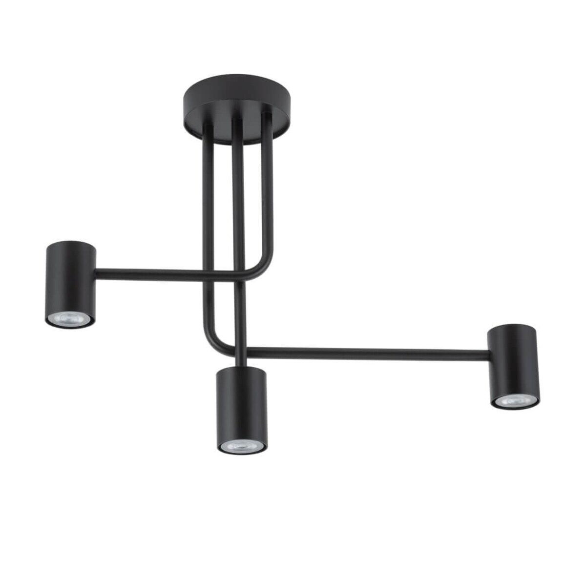3-punktowa lampa sufitowa Luis czarny plafon nad stół