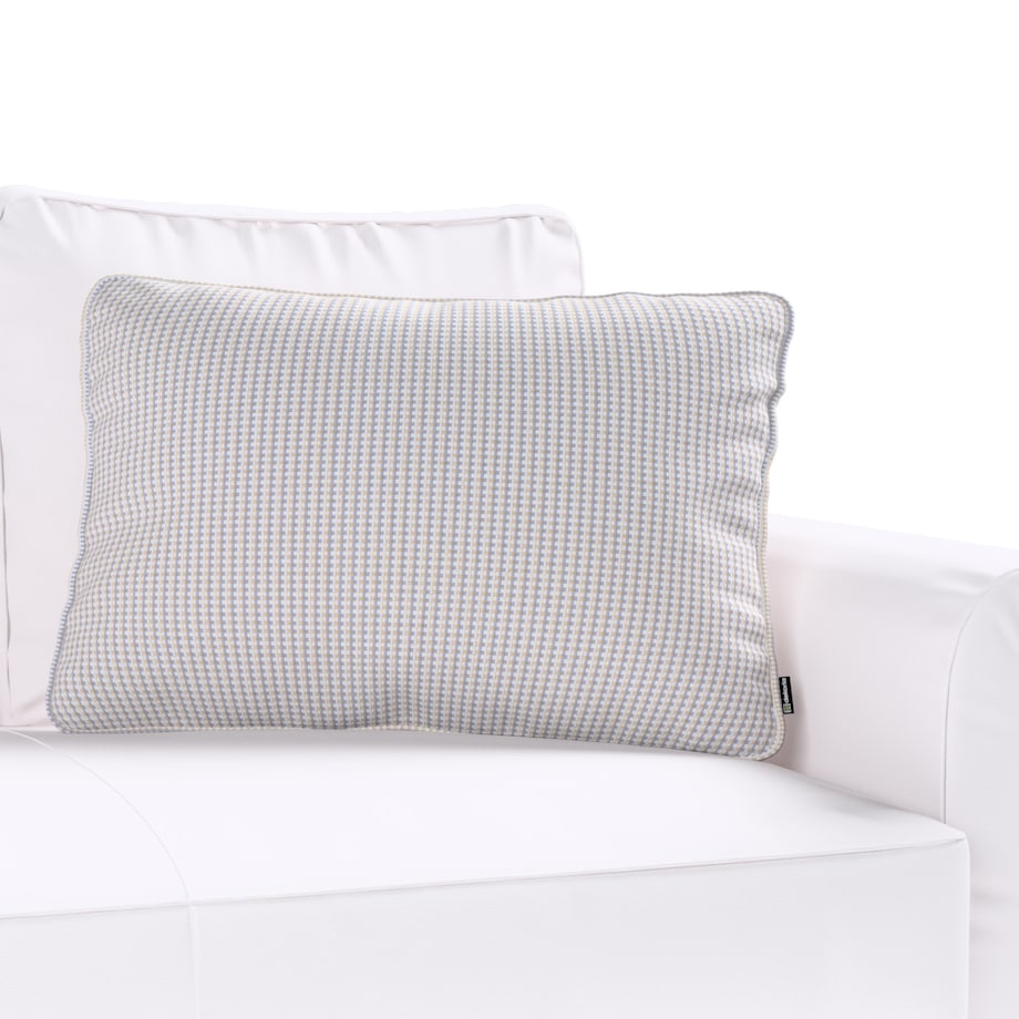 Poszewka Gabi na poduszkę prostokątna 60x40 beżowo-niebieski