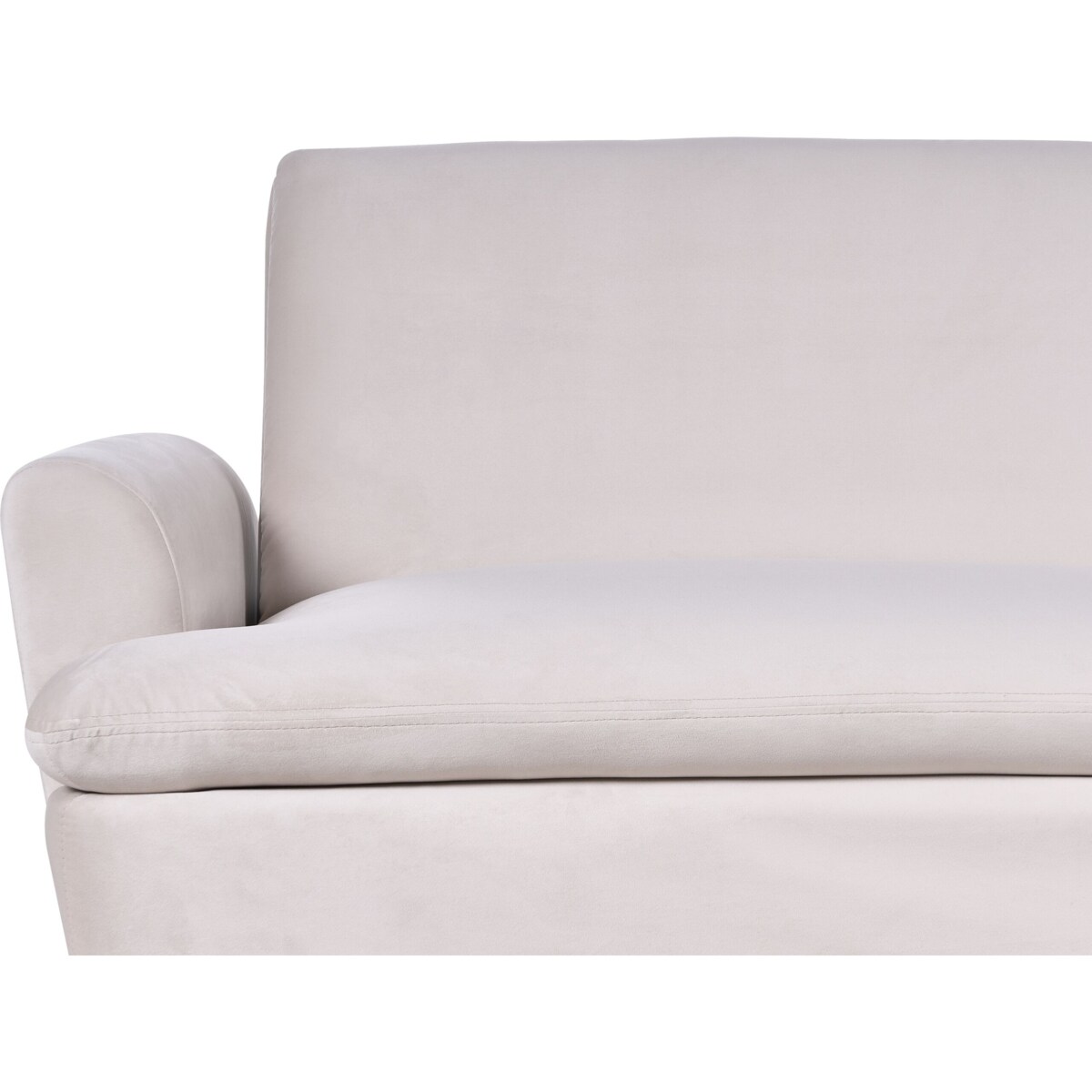 Sofa rozkładana welurowa beżowa VETTRE