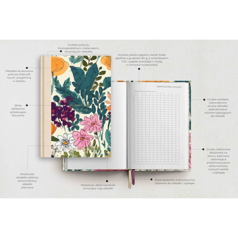 Planner dzienny 2025 – Ramo De Flores
