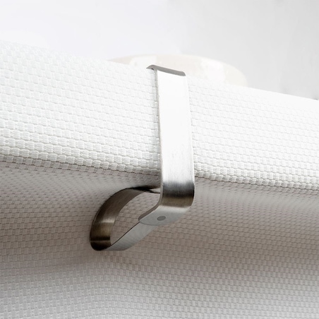 Klipsy uchwyty klamry stalowe do obrusu stołu 4 sztuki