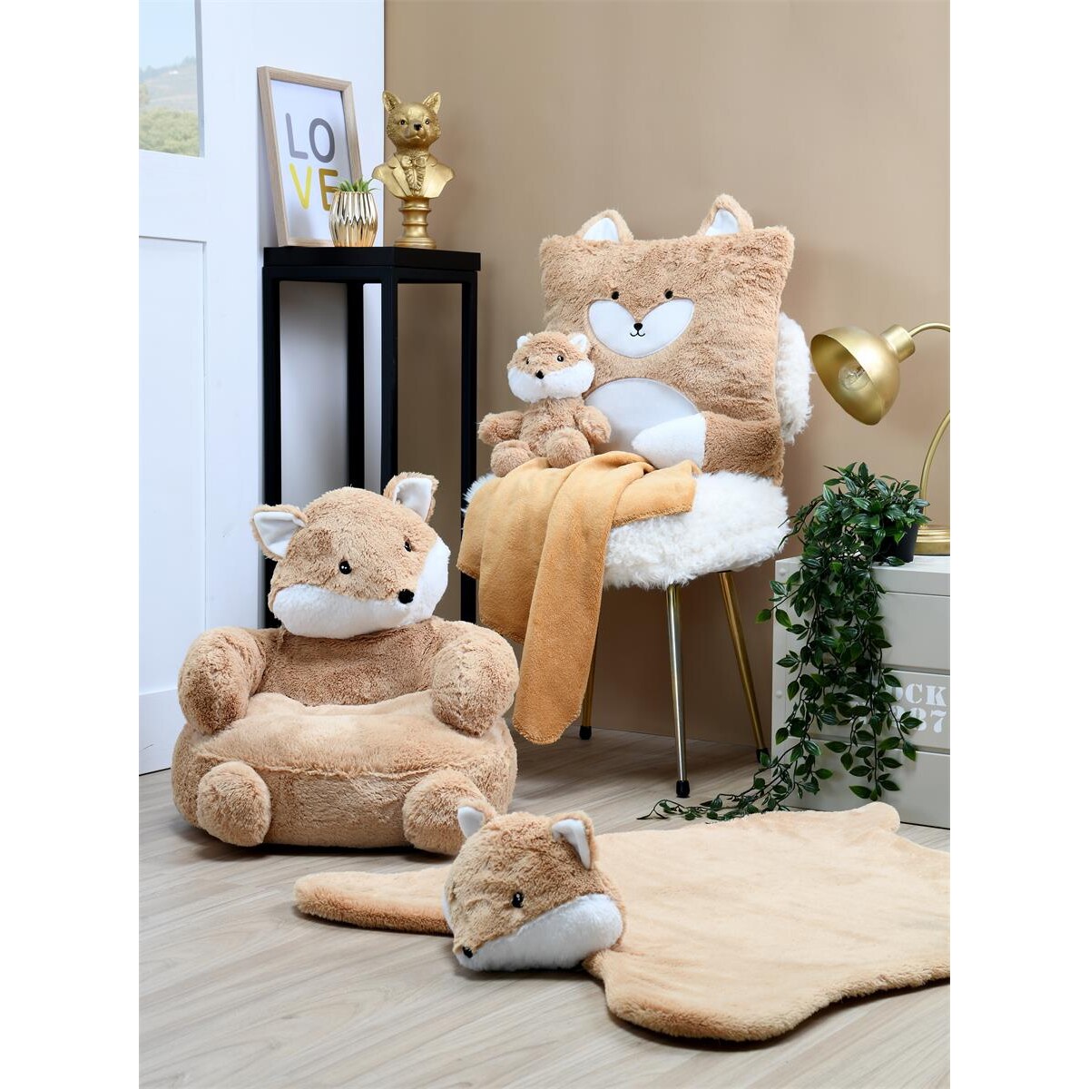 Poduszka dla dzieci, lisek, REMI, 40 x 40 cm