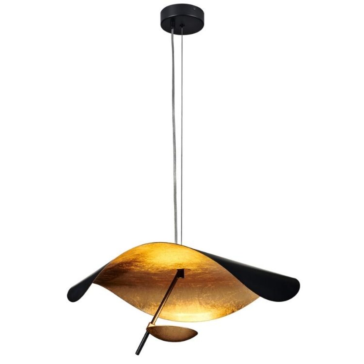 Designerska lampa wisząca Enigma ST-8821P-60 Step LED 13 czarna złota