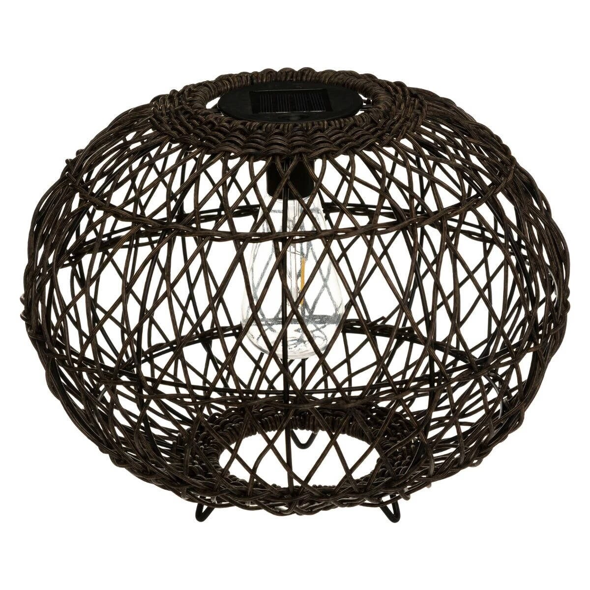 Lampion solarny z plecionym kloszem, Ø 31 cm