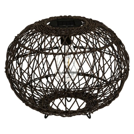 Lampion solarny z plecionym kloszem, Ø 31 cm