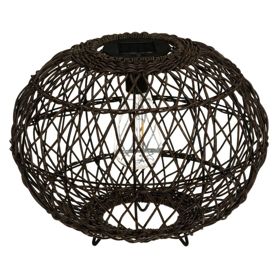 Lampion solarny z plecionym kloszem, Ø 31 cm