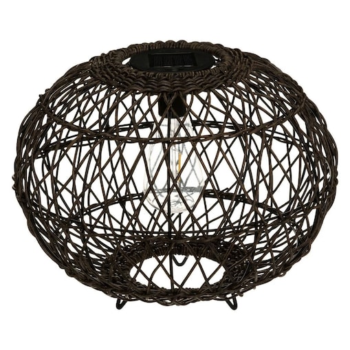 Lampion solarny z plecionym kloszem, Ø 31 cm